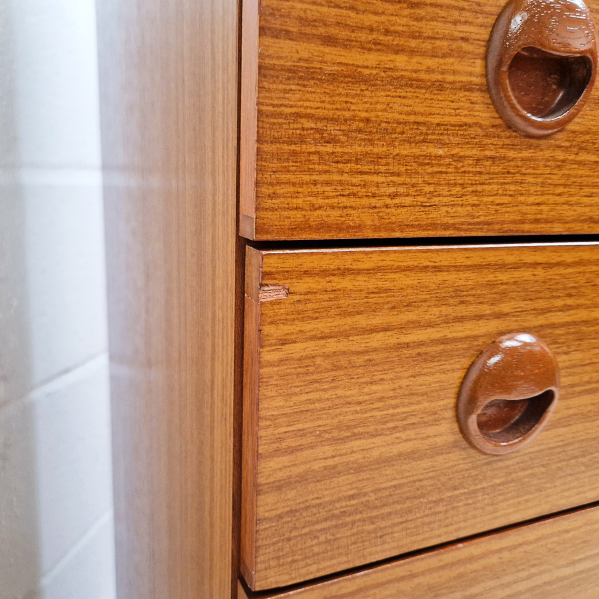 Schreiber Mid Century Vintage Danish Design Tallboy Retro Chest Drawers