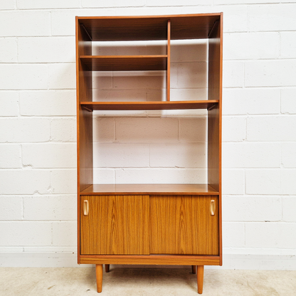 Schreiber Vintage Retro Mid Century 'Small & Tall' Teak Slim Sideboard Bookcase Room Divider
