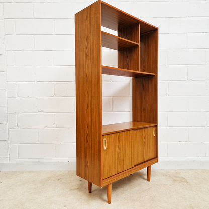 Schreiber Vintage Retro Mid Century 'Small & Tall' Teak Slim Sideboard Bookcase Room Divider