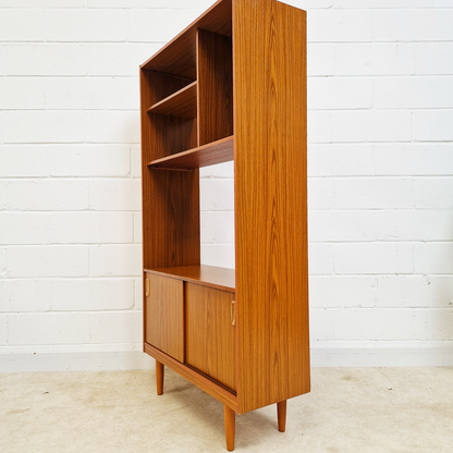 Schreiber Vintage Retro Mid Century 'Small & Tall' Teak Slim Sideboard Bookcase Room Divider