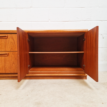 Meredew Vintage Mid Century Danish Design Medium Teak Long Sideboard Buffet Credenza