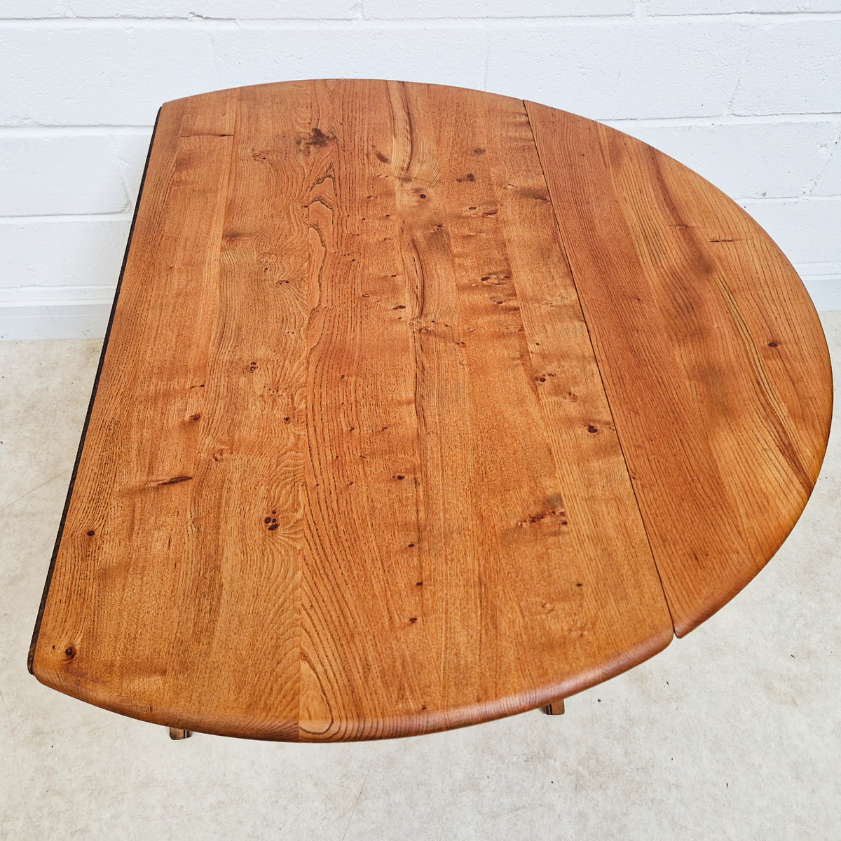 Ercol Vintage Mid Century Solid Elm Danish Design Extending drop Leaf Dining Table