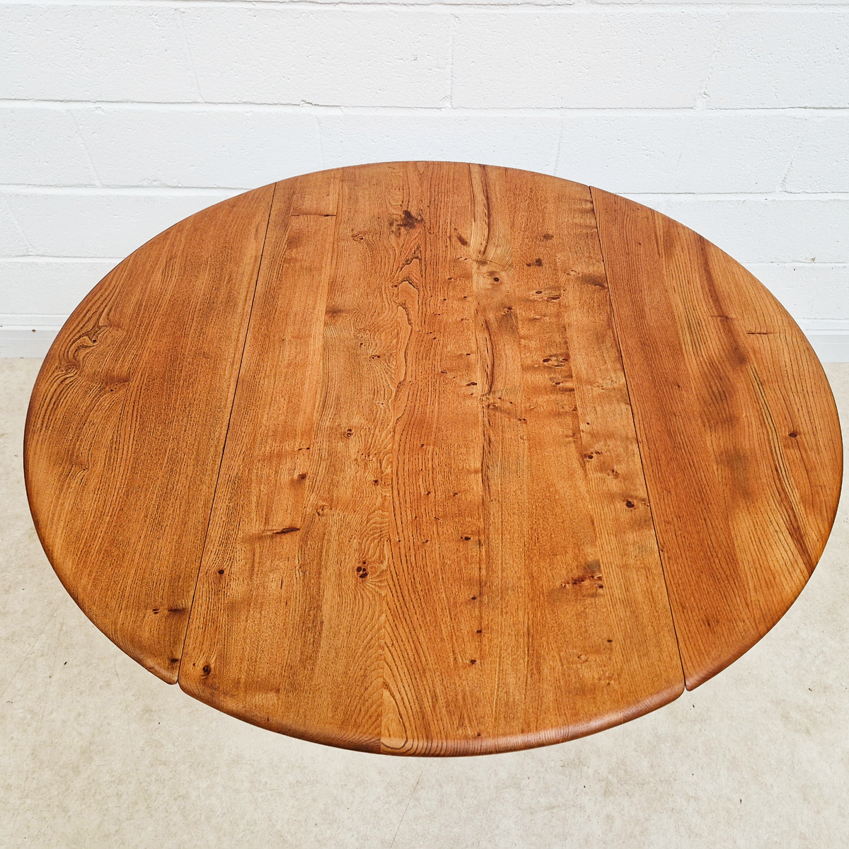 Ercol Vintage Mid Century Solid Elm Danish Design Extending drop Leaf Dining Table