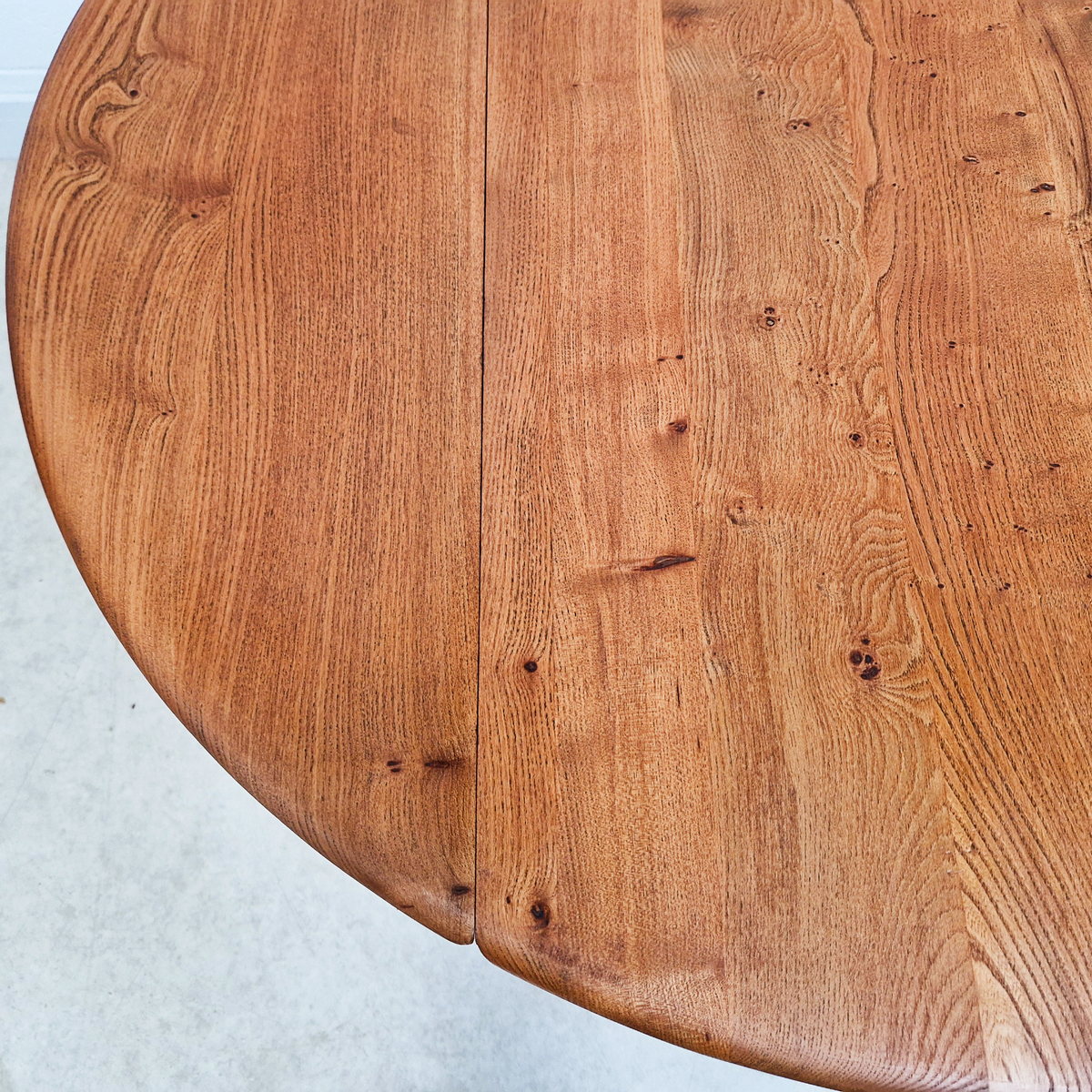 Ercol Vintage Mid Century Solid Elm Danish Design Extending drop Leaf Dining Table