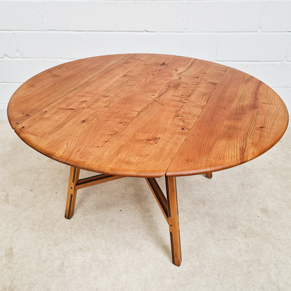 Ercol Vintage Mid Century Solid Elm Danish Design Extending drop Leaf Dining Table