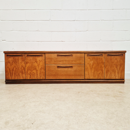 Meredew Vintage Mid Century Danish Design Pyramid Teak Long Sideboard Buffet Credenza PG350