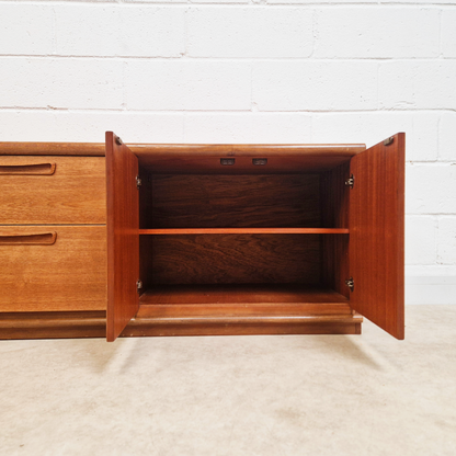 Meredew Vintage Mid Century Danish Design Pyramid Teak Long Sideboard Buffet Credenza PG350
