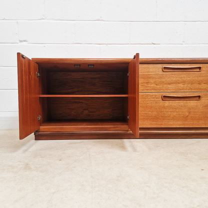 Meredew Vintage Mid Century Danish Design Pyramid Teak Long Sideboard Buffet Credenza PG350
