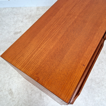 Vintage Mid Century Medium Teak Danish Design Compact Sideboard Entertainment Unit