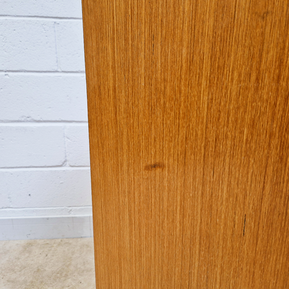 Vintage Mid Century Blond Teak Danish Design Tallboy Chest of Drawers