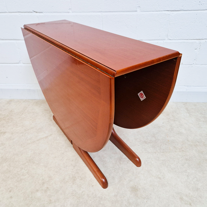 G Plan Vintage Mid Century Medium Teak Danish Design Drop Leaf Oval Dining Table