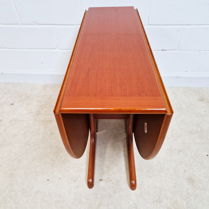 G Plan Vintage Mid Century Medium Teak Danish Design Drop Leaf Oval Dining Table