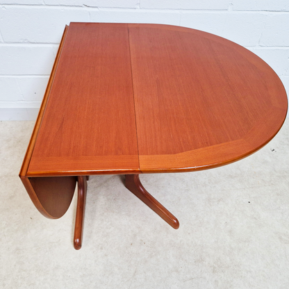 G Plan Vintage Mid Century Medium Teak Danish Design Drop Leaf Oval Dining Table