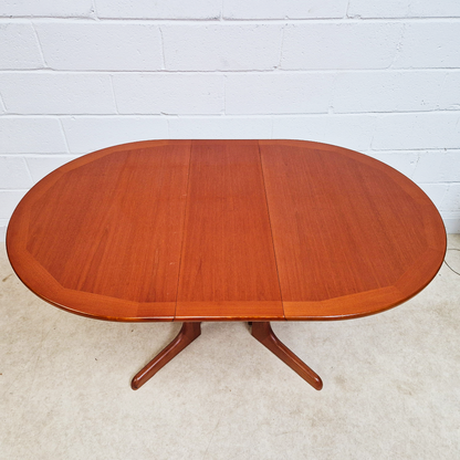 G Plan Vintage Mid Century Medium Teak Danish Design Drop Leaf Oval Dining Table