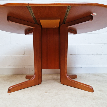 G Plan Vintage Mid Century Medium Teak Danish Design Drop Leaf Oval Dining Table
