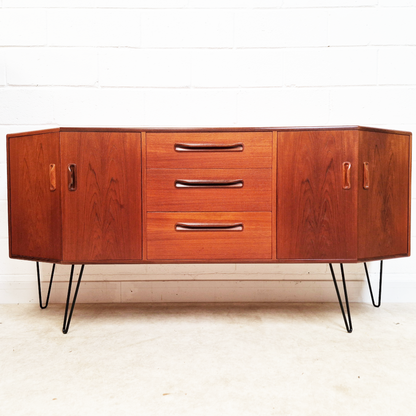 V.B Wilkins for G Plan Vintage Mid Century Danish Design Medium Teak Sideboard Credenza