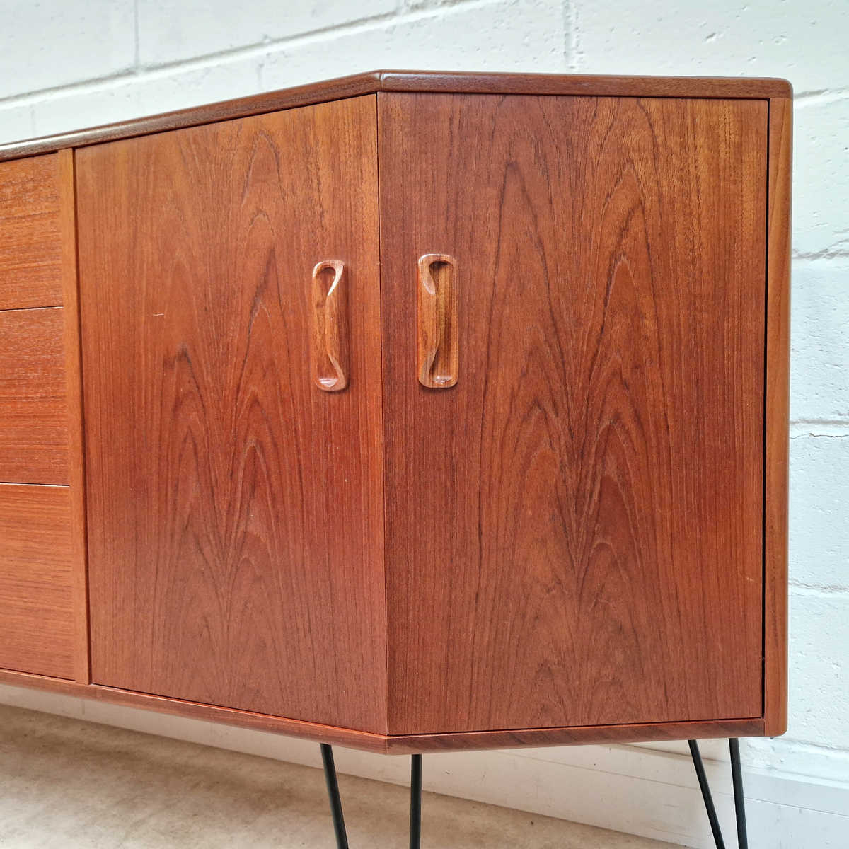 V.B Wilkins for G Plan Vintage Mid Century Danish Design Medium Teak Sideboard Credenza