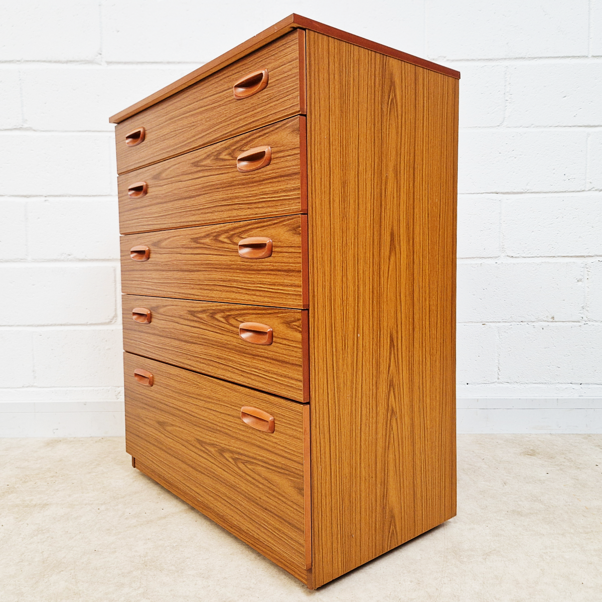 PAIR Schreiber Mid Century Vintage Danish Design Tallboy Retro Chest Drawers