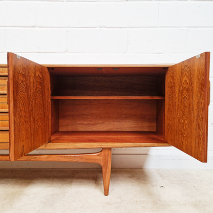 VB Wilkins G Plan Red Label Vintage Mid Century Pyramid Teak Long John Sideboard