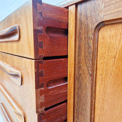 VB Wilkins G Plan Red Label Vintage Mid Century Pyramid Teak Long John Sideboard