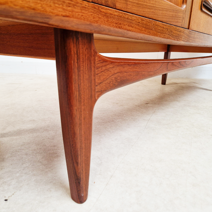 VB Wilkins G Plan Red Label Vintage Mid Century Pyramid Teak Long John Sideboard