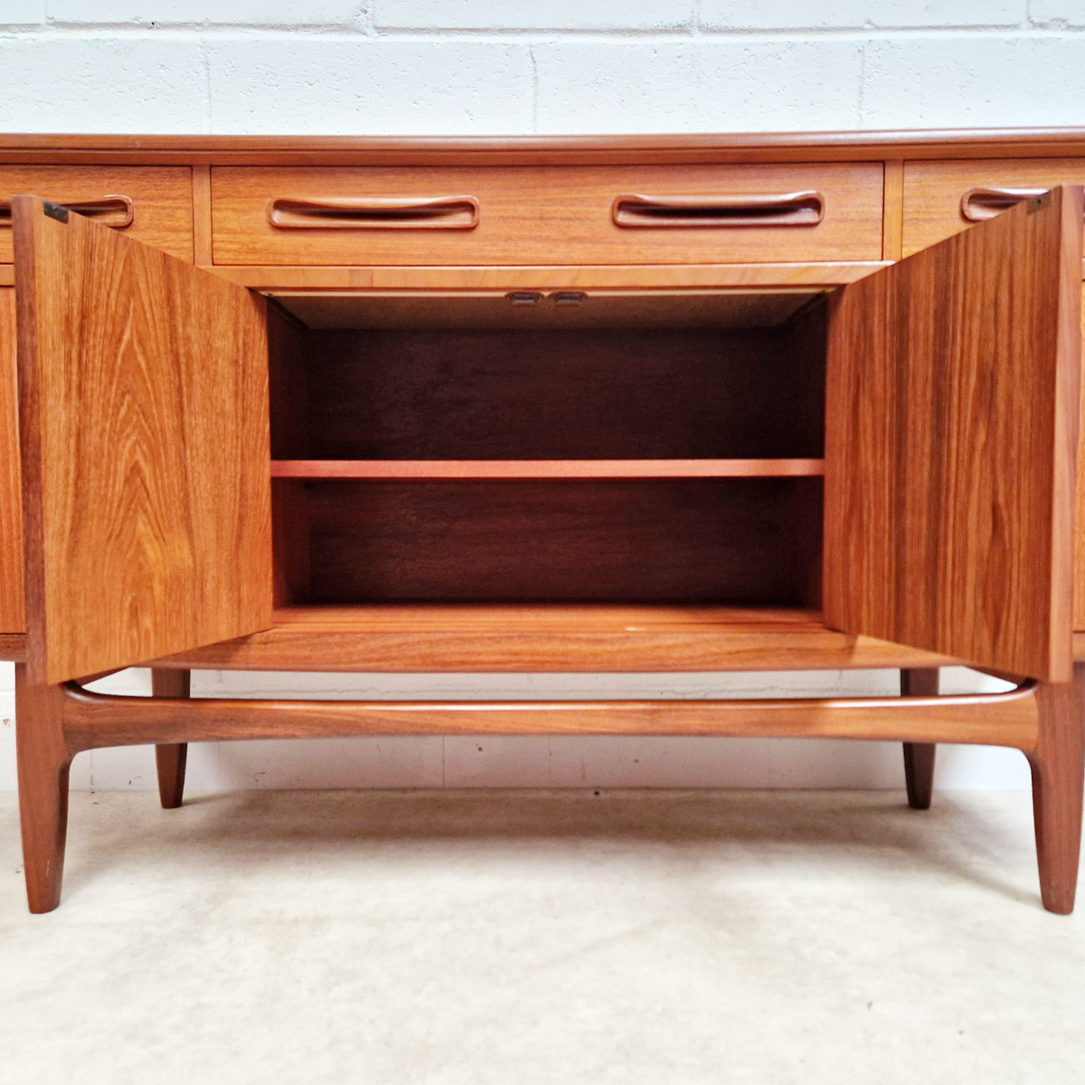 V.B Wilkins G Plan Fresco Pyramid Teak Vintage Danish Design Mid Century Sideboard Credenza