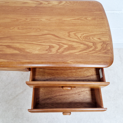 Vintage Solid Elm 1960s Mid Century Danish Design Desk Dresser Sideboard