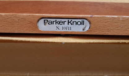 Parker Knoll Mid Century 1960s Fabric & Beech Royal Blue Lounge Accent Chair Armchair