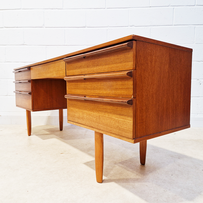 Avalon Vintage Mid Century Medium Teak Danish Design Desk Office Home