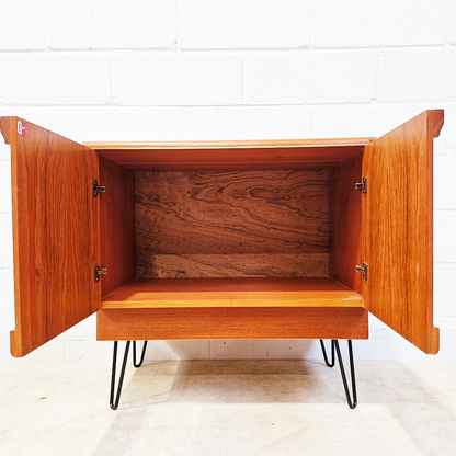 G Plan Vintage Mid Century Herringbone Teak Compact Sideboard LP Storage Cabinet