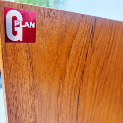 G Plan Vintage Mid Century Herringbone Teak Compact Sideboard LP Storage Cabinet