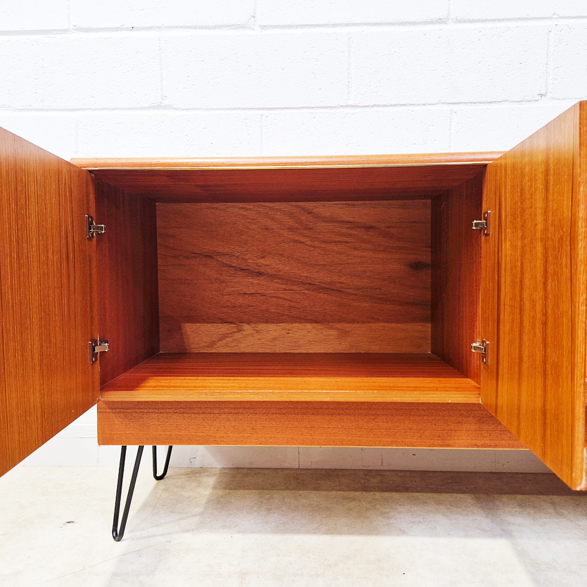 G Plan Herringbone Red Label Vintage Mid Century Danish Design Sideboard Buffet Credenza