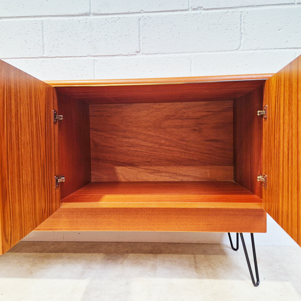 G Plan Herringbone Red Label Vintage Mid Century Danish Design Sideboard Buffet Credenza