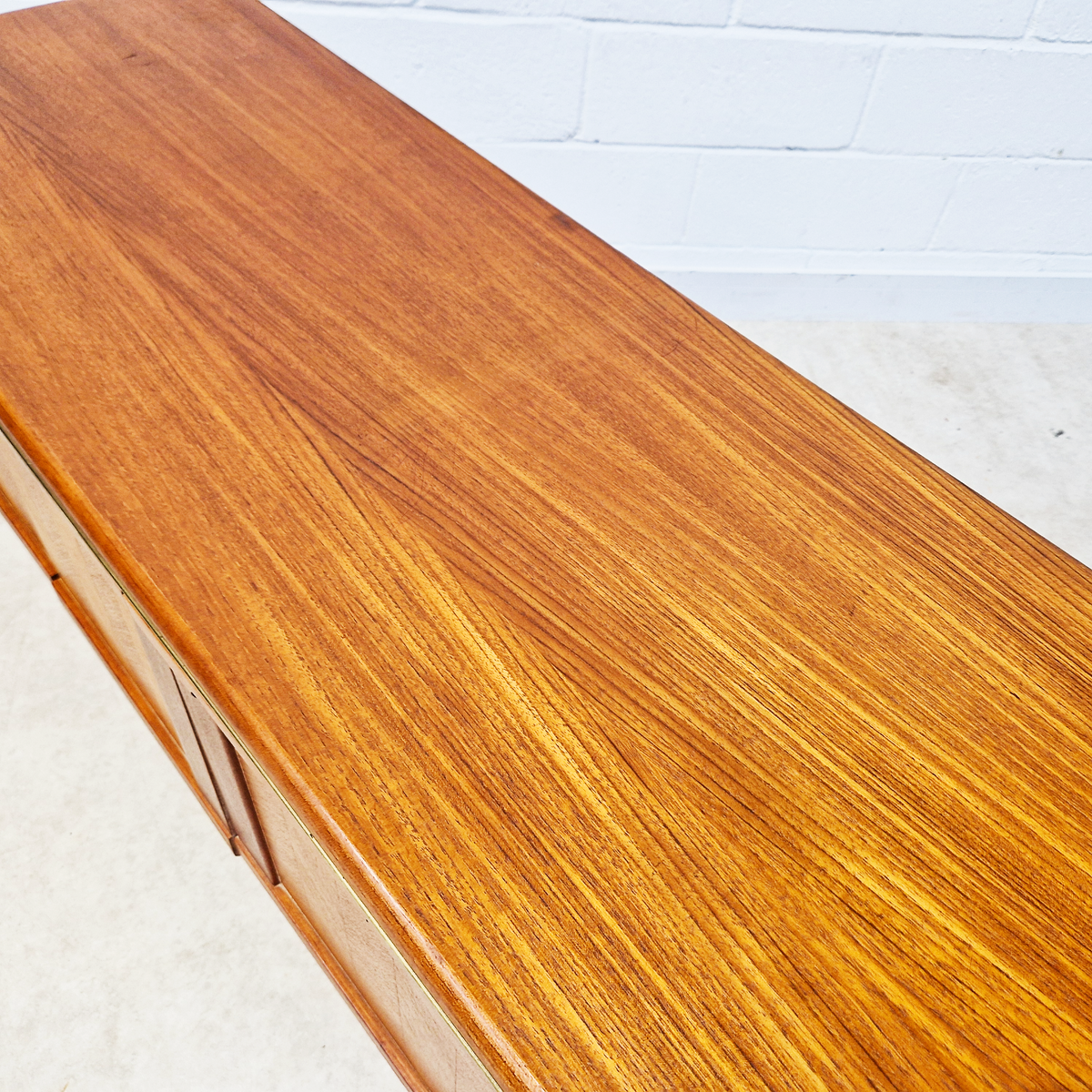 G Plan Herringbone Red Label Vintage Mid Century Danish Design Sideboard Buffet Credenza