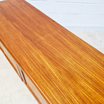 G Plan Herringbone Red Label Vintage Mid Century Danish Design Sideboard Buffet Credenza