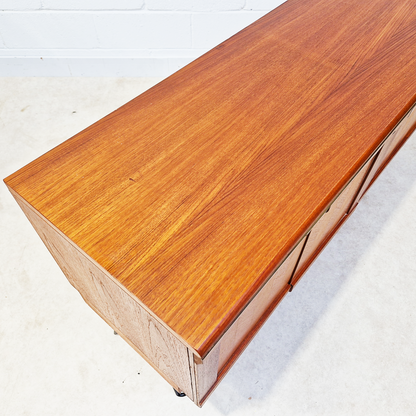 G Plan Herringbone Red Label Vintage Mid Century Danish Design Sideboard Buffet Credenza