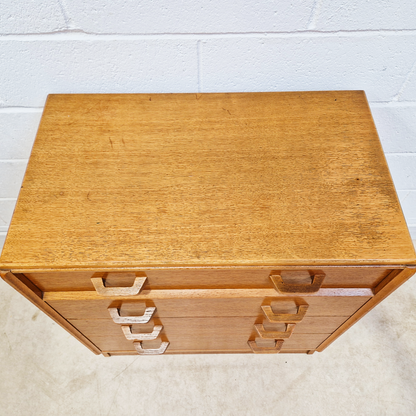 G Plan Egomme Gold Label Vintage Mid Century 1950s Wardrobe & Chest of Drawers Set PG381A