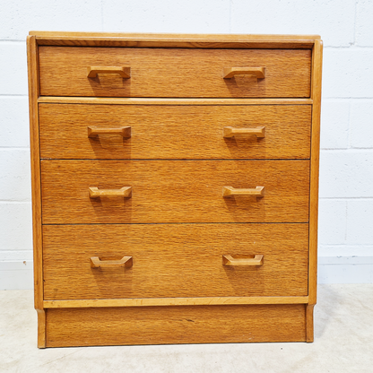 G Plan Egomme Gold Label 1960s Half Tallboy Brandon Chest of Drawers
