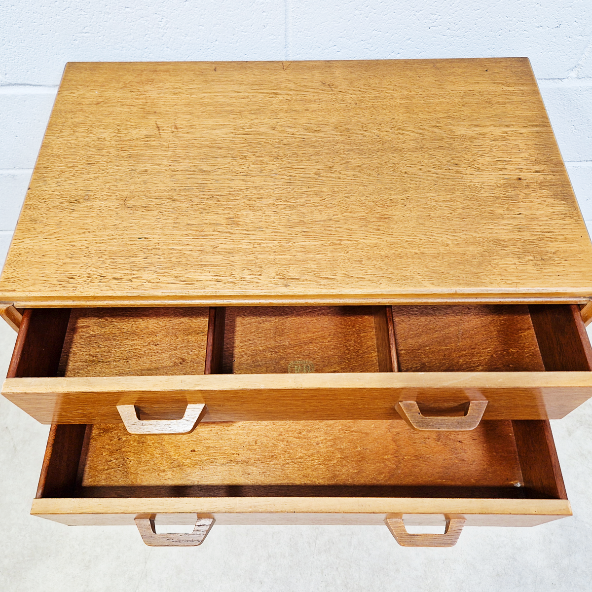 G Plan Egomme Gold Label 1960s Half Tallboy Brandon Chest of Drawers