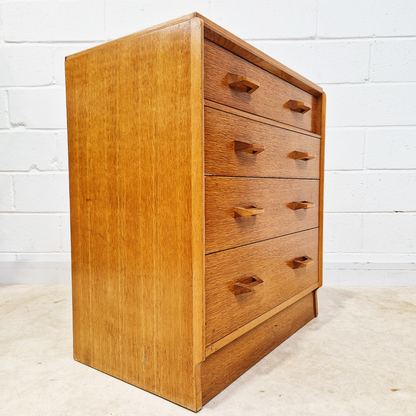G Plan Egomme Gold Label Vintage Mid Century 1950s Wardrobe & Chest of Drawers Set PG381A