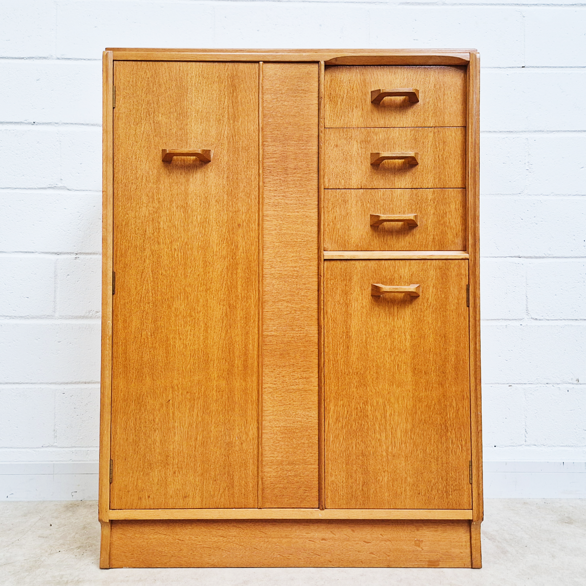 G Plan E Gomme Gold Label 1960's Vintage Wardrobe Cabinet Chest Drawers Combination Piece PG381