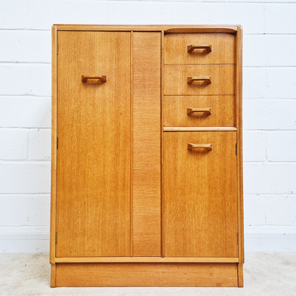 G Plan E Gomme Gold Label 1960's Vintage Wardrobe Cabinet Chest Drawers Combination Piece PG381