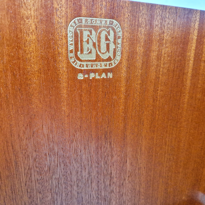 G Plan Egomme Gold Label Vintage Mid Century 1950s Wardrobe & Chest of Drawers Set PG381A