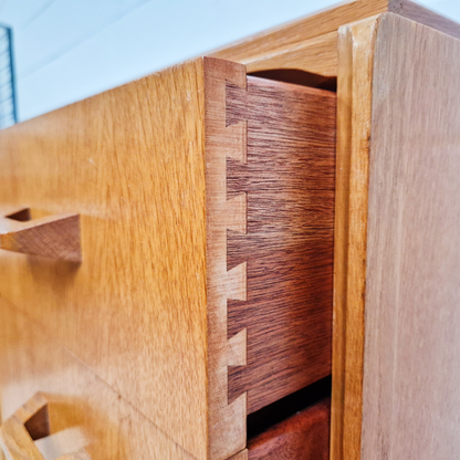 G Plan E Gomme Gold Label 1960's Vintage Wardrobe Cabinet Chest Drawers Combination Piece PG381