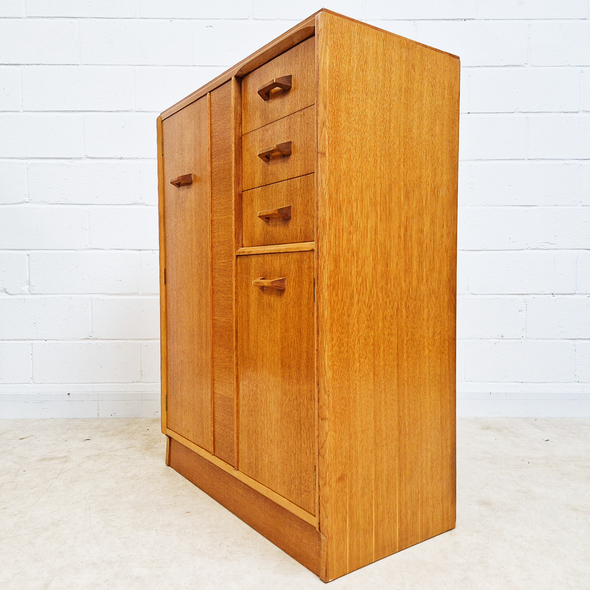 G Plan Egomme Gold Label Vintage Mid Century 1950s Wardrobe & Chest of Drawers Set PG381A