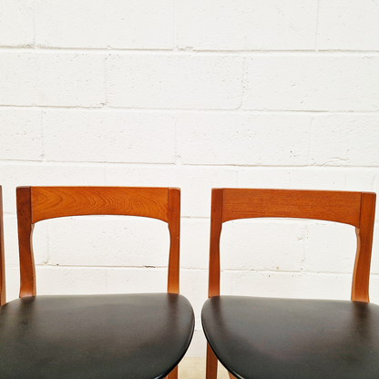 Nathan Vintage Mid Century Danish Design Round Extending Dining Table & 4 Chair Set