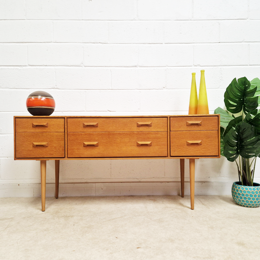 John & Sylvia Reid for Stag Vintage Mid Century Danish Design Sideboard Credenza