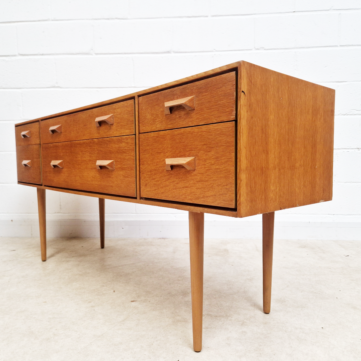 John & Sylvia Reid for Stag Vintage Mid Century Danish Design Sideboard Credenza