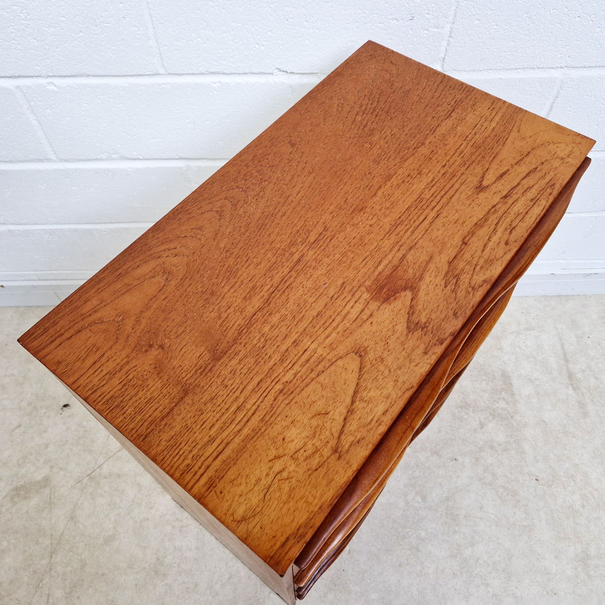 Vintage Mid Century Medium Teak Danish Design Tallboy Chest of Drawers