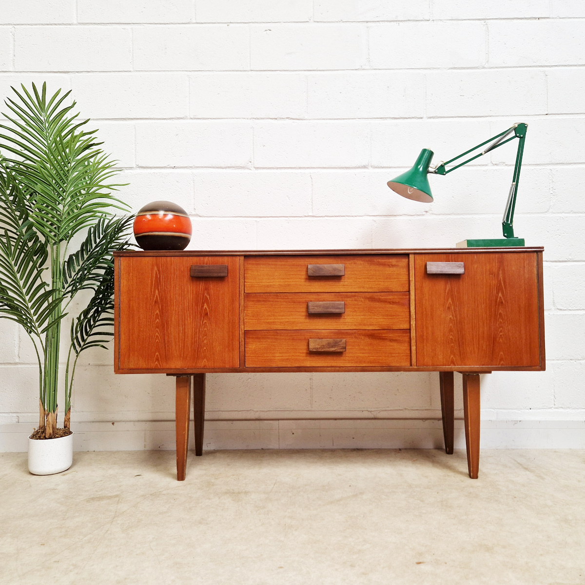 Vintage Mid Century Danish Design Sideboard Credenza
